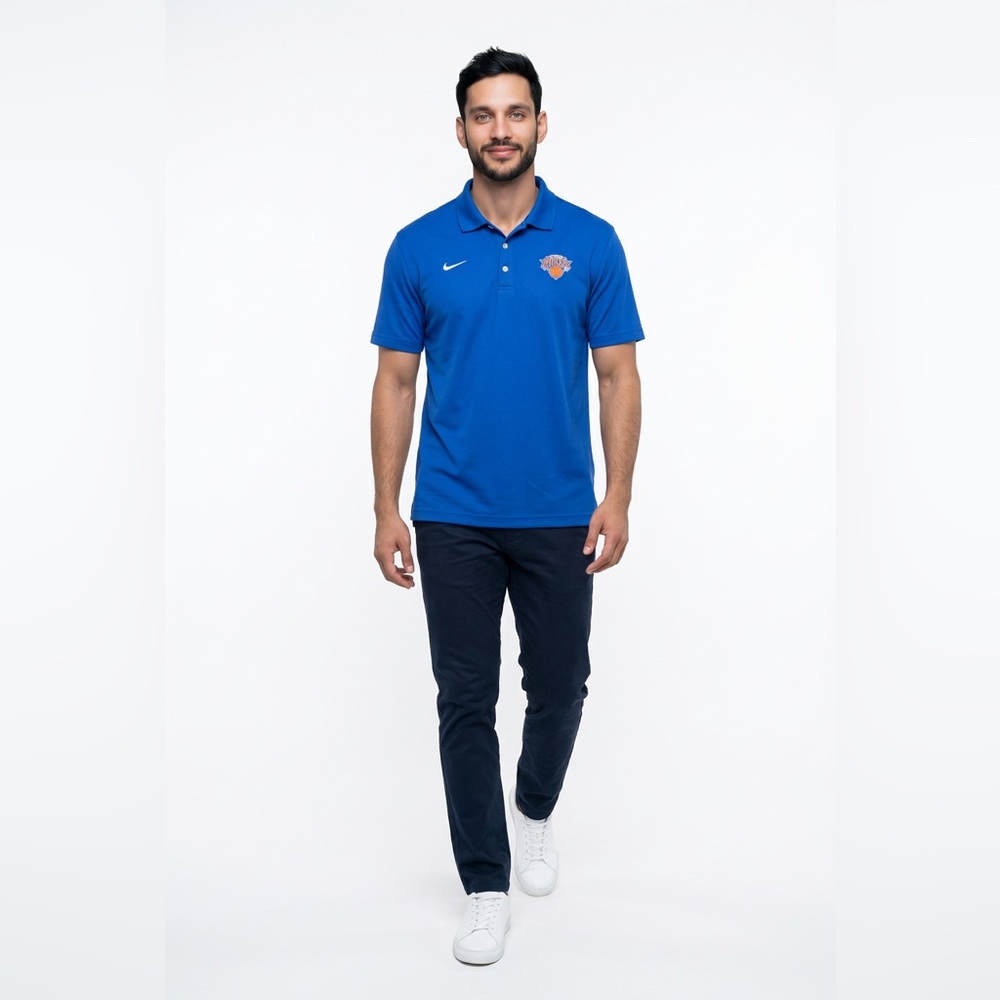 Nike New York Knicks Cool & Dry Game Polo Blue Mens Size 2XL